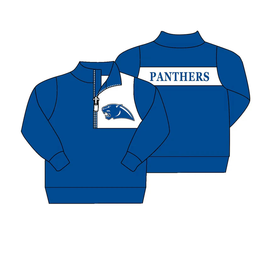 MOQ 3 Custom design Boys PANTHERS Pullover