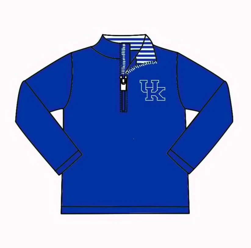 MOQ 3 Custom design boys UK kentucky team navy Pullover