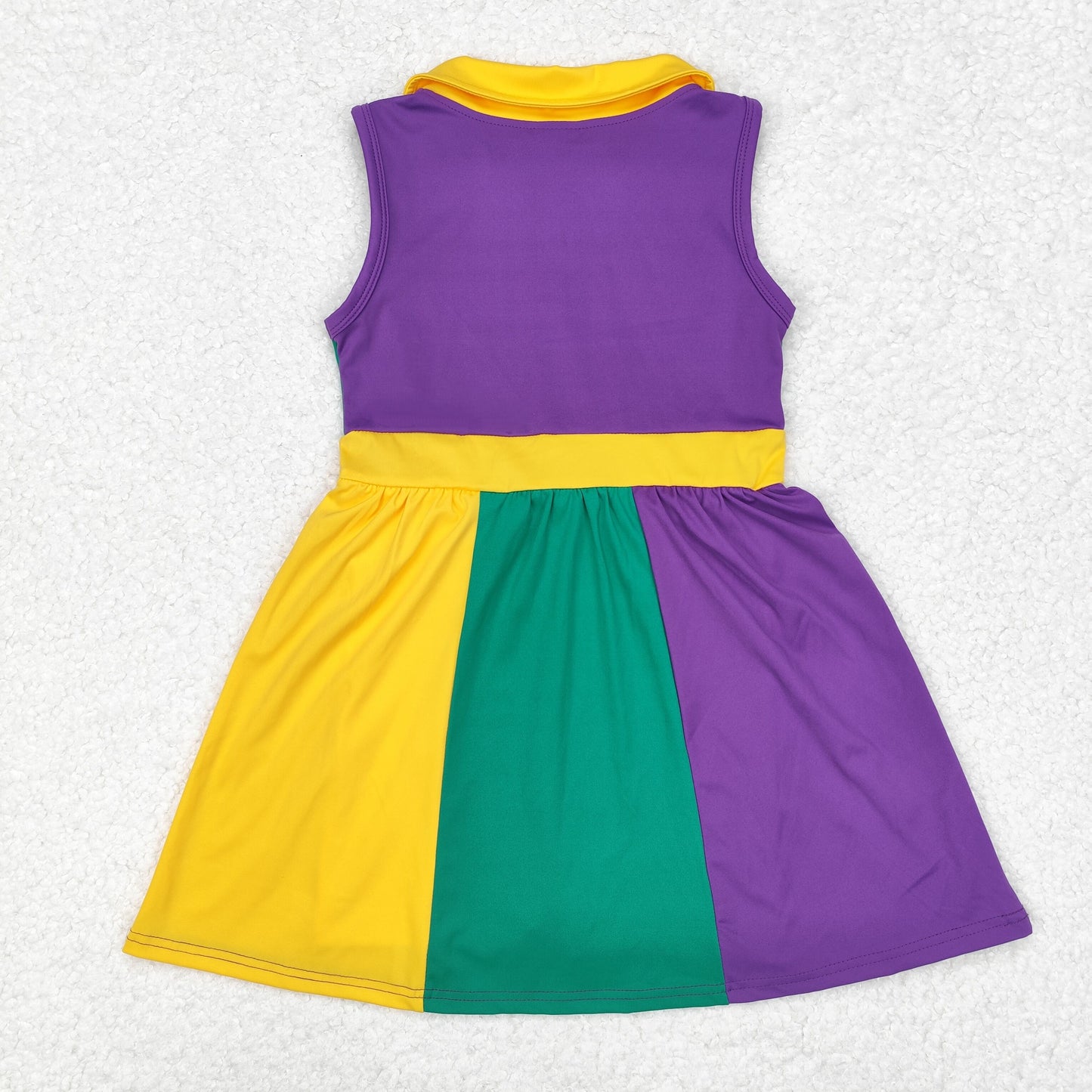 GSD1434 Girls purple green yoga Dress