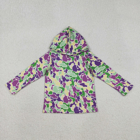 BT1507 baby boys Mardi Gras long sleeve hooded  top
