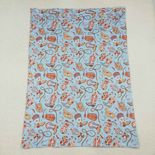 BL0214 Baby blue boot Blankets