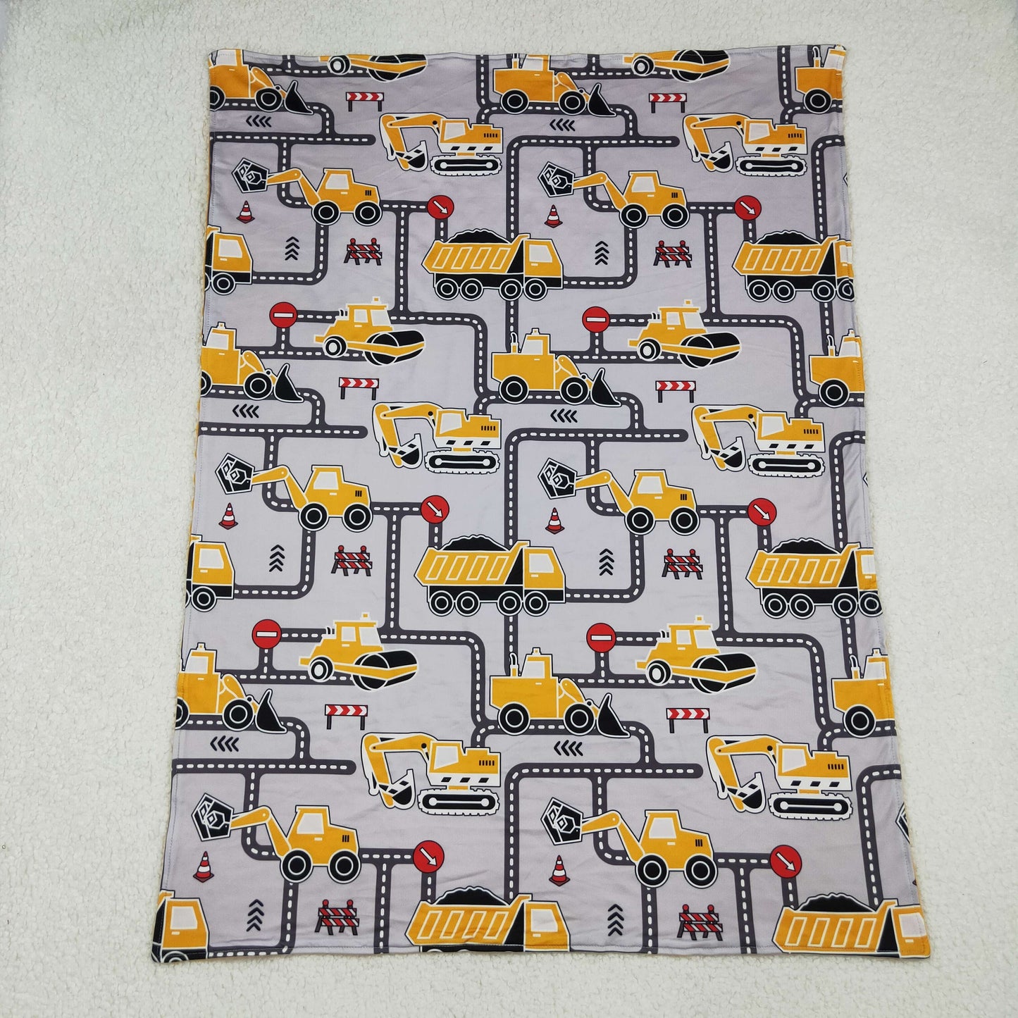 BL0199 Baby Excavator yellow Blankets