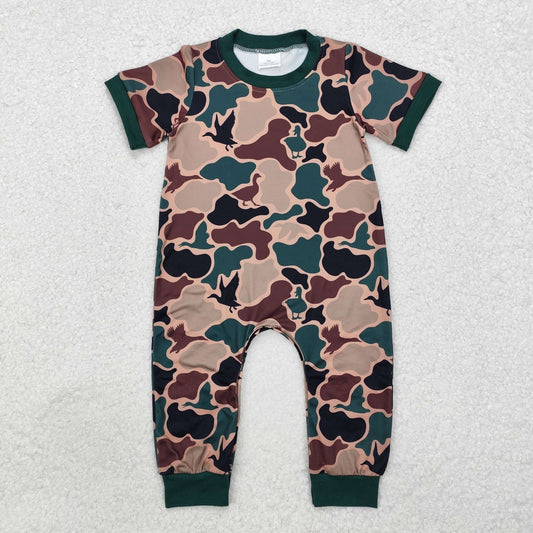 SR1816 baby boys camo romper