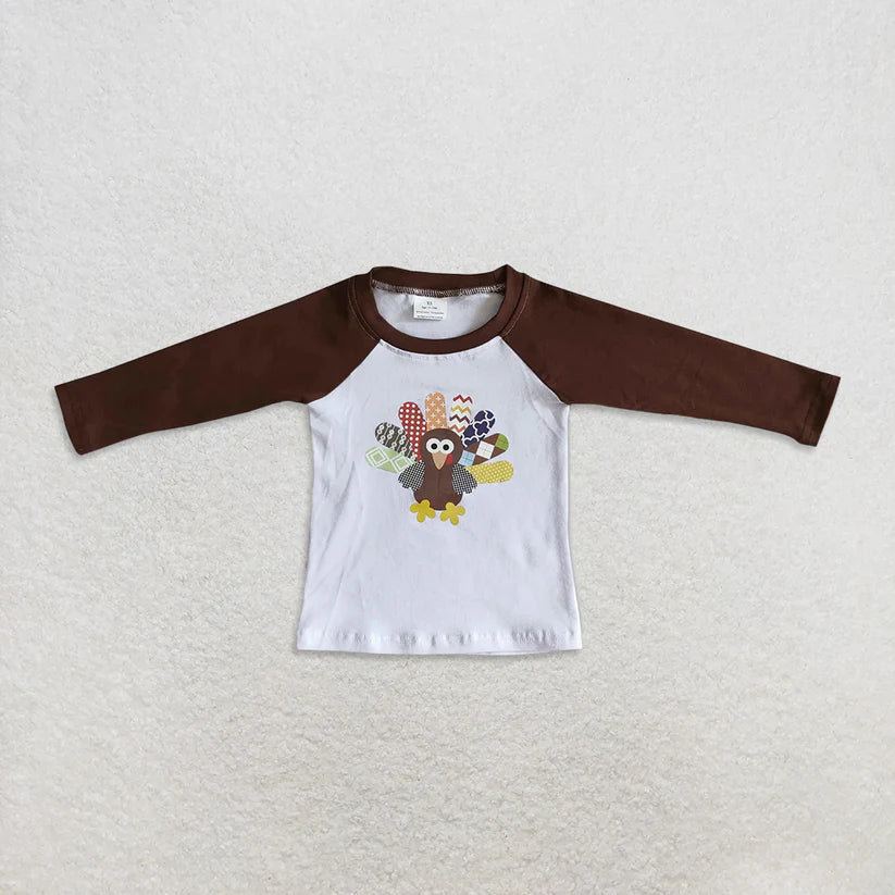Matching Baby girls Thanksgiving turkey brown clothing