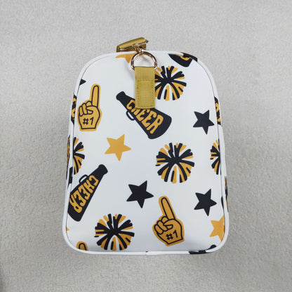 BA0370 CHEER black gold zipper bag 18.5x11.2x7.9 inches