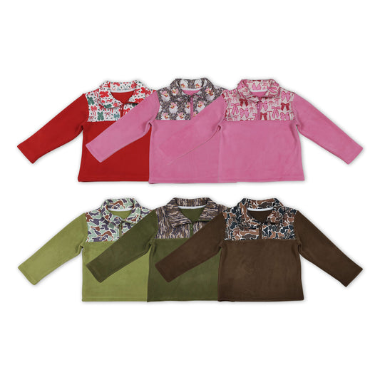 Matching Baby boys grils long sleeved pullover tops fleece