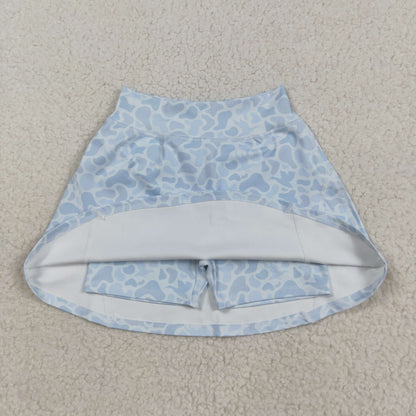 GLK0129 Girls green camo Skirt yoga