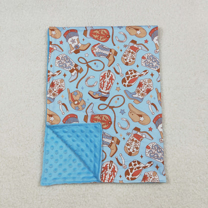 BL0214 Baby blue boot Blankets