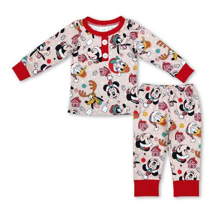 Matching Baby girls boys Christmas cartoon romper pajamas