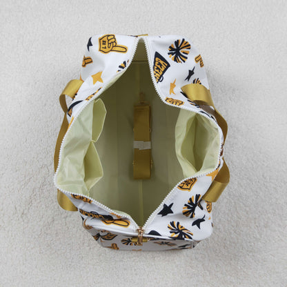 BA0370 CHEER black gold zipper bag 18.5x11.2x7.9 inches