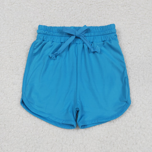SS0504  baby girls blue shorts yoga