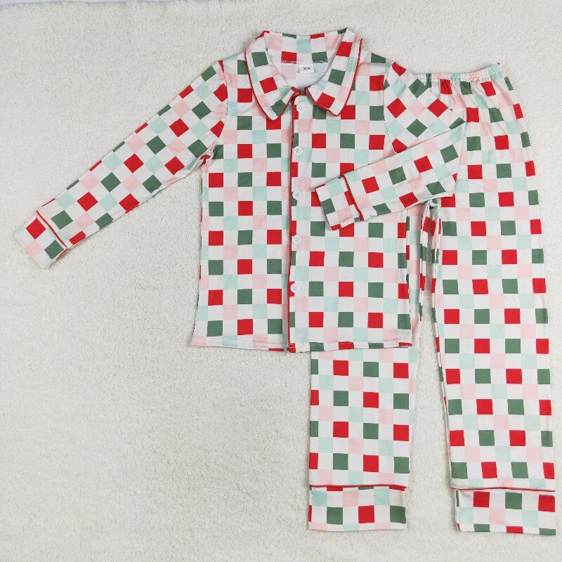 Family Matching Adult Baby Christmas red green checkered clothes