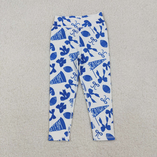P0845 baby girls blue Cheer long Pants yoga