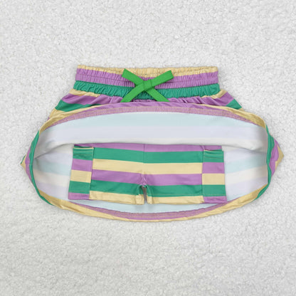 GLK0037 Mardi Gras stripe skirt