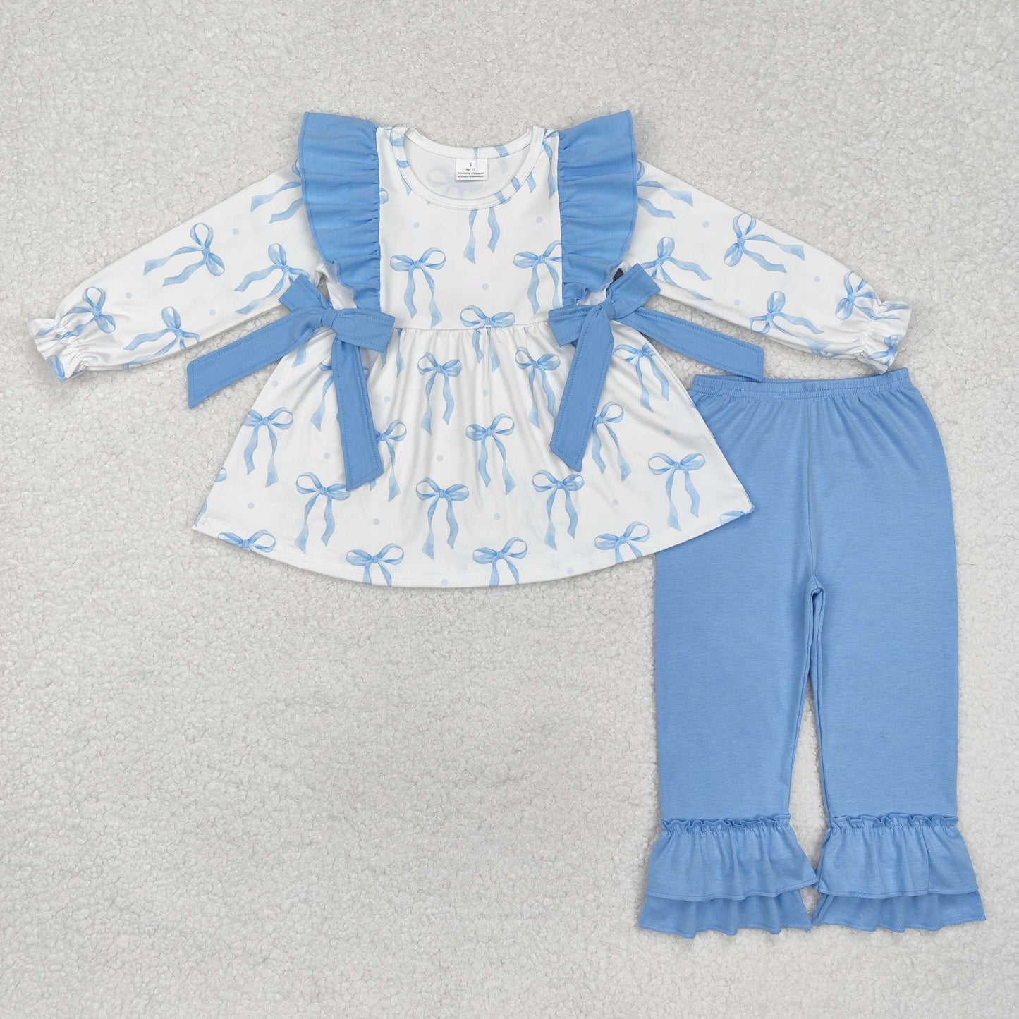 GLP2109 Girls blue bows outfits