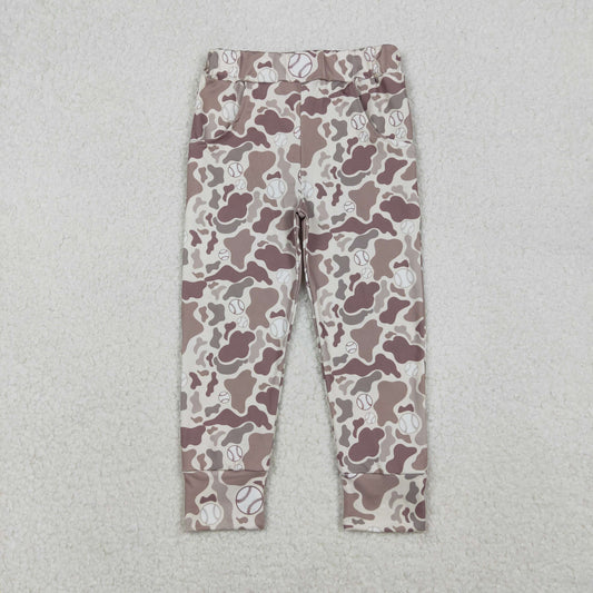 P0875 baby boys baseball camo long pant