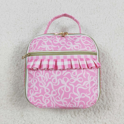 BA0310 baby pink bow floral Lunch Box