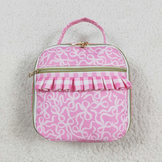 BA0310 baby pink bow floral Lunch Box