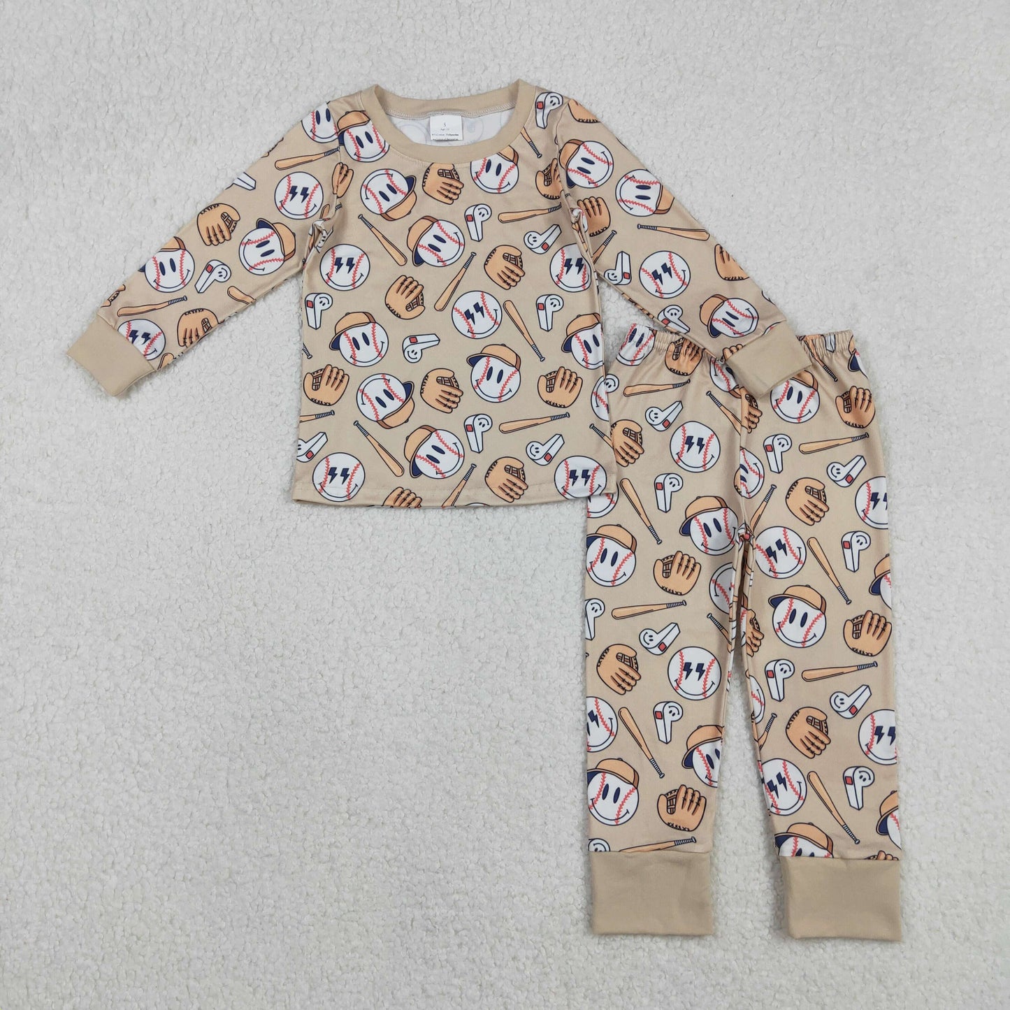 BLP1346 boys Baseball  long sleeves  pajamas