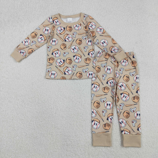 BLP1346 boys Baseball  long sleeves  pajamas