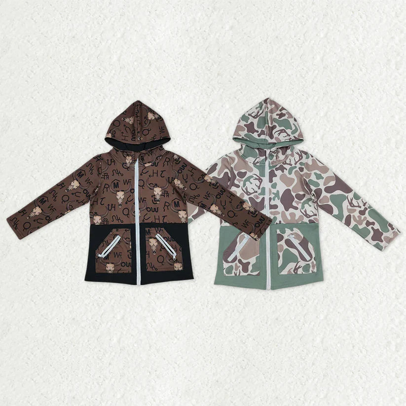 Matching Baby boys  Zipper coat hooded Long Sleeve