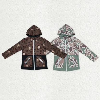 Matching Baby boys  Zipper coat hooded Long Sleeve