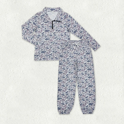 Matching Adult women camo Long Sleeves grey camo outfits yoga