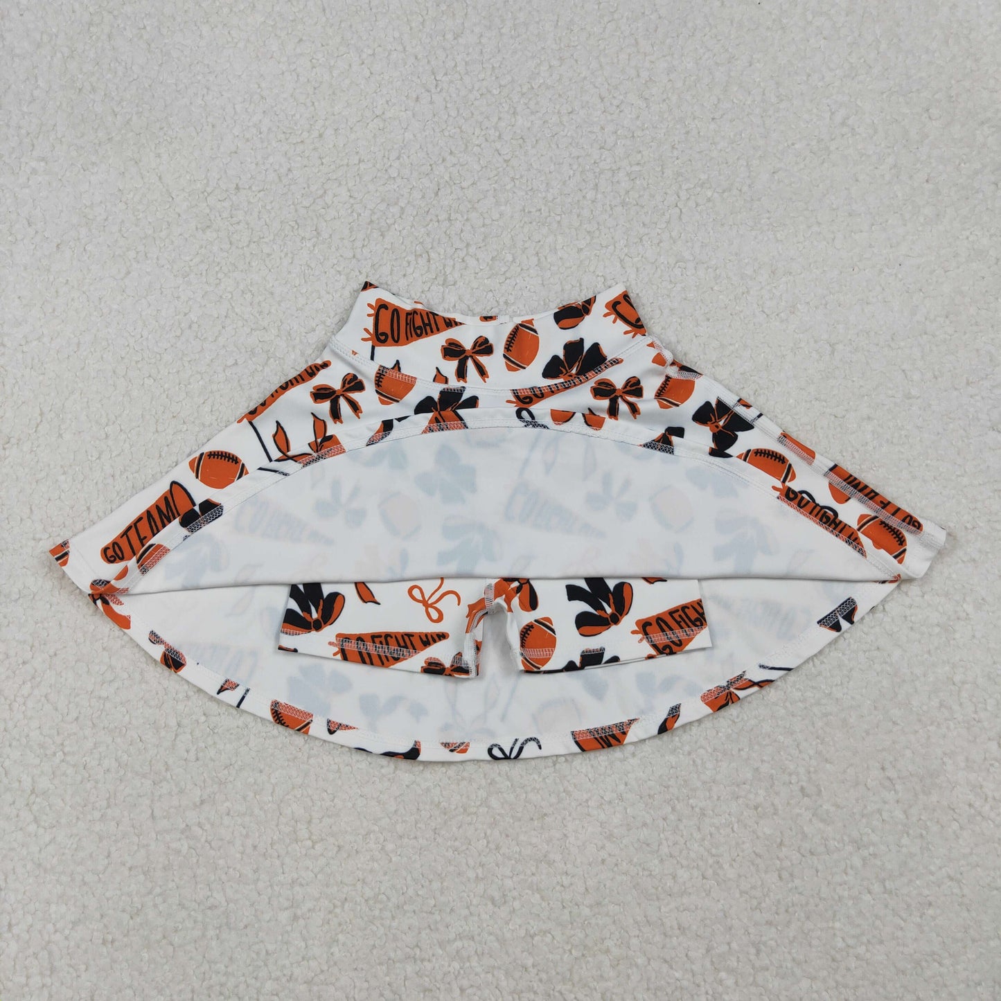 GLK0140  Girls girls CHEER orange Skirt yoga