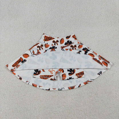 GLK0140  Girls girls CHEER orange Skirt yoga