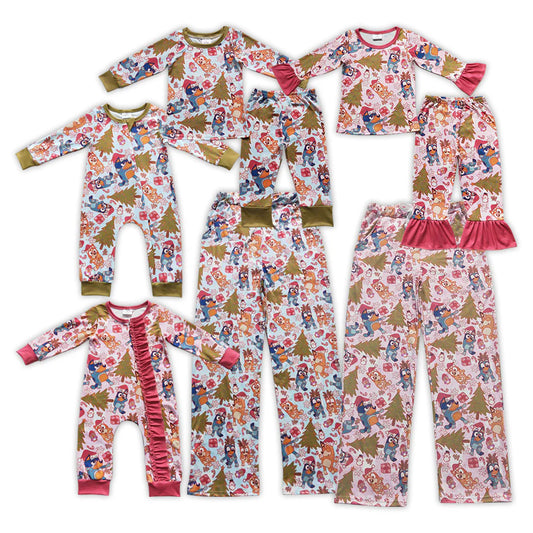 Family Matching Adult Baby girls boys Christmas cartoon pajamas clothes
