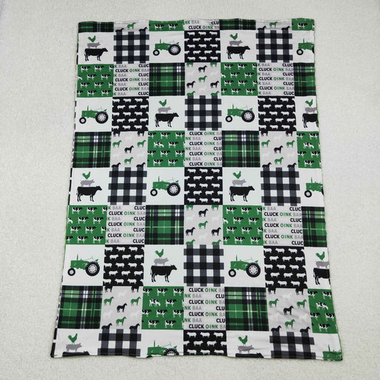 BL0056 Baby trator cow Blankets