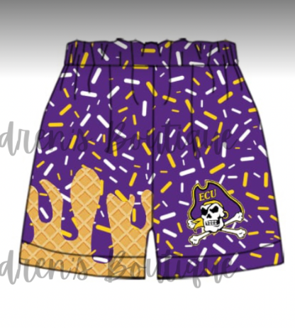 MOQ 30 Custom design boys purple shorts