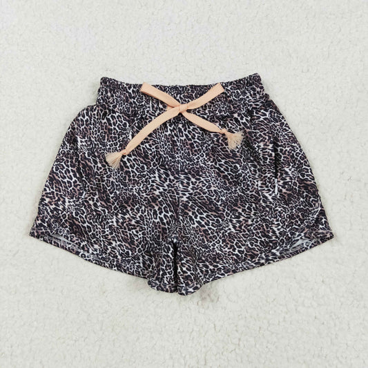 SS0480 baby leopard shorts yoga