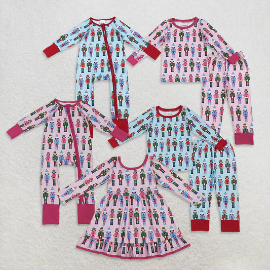 Matching Baby girls boys Christmas cartoon Soldier clothing