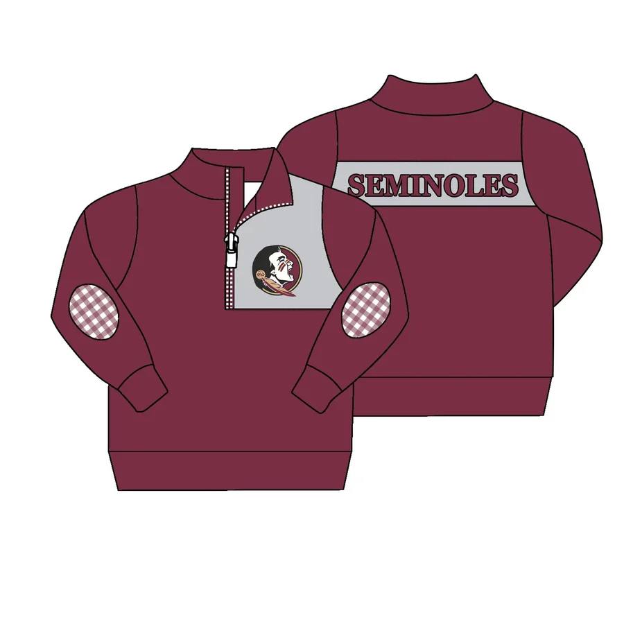 No MOQ Group Custom design boys  SEMINOLES team Pullover（Deadline Aug.5th ）