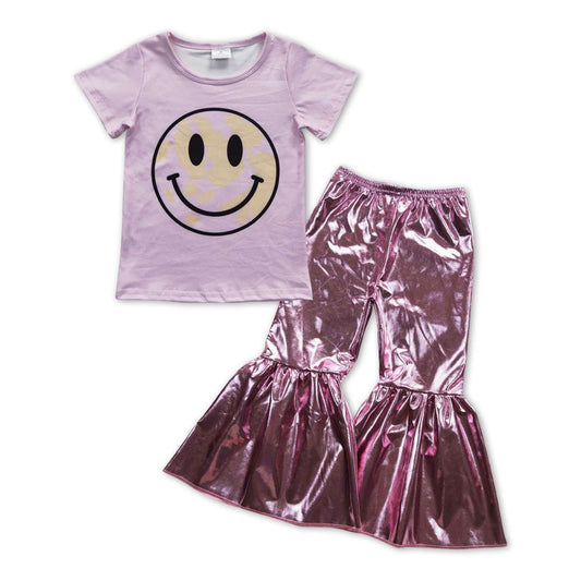 Girls Smiling Outfits Satin Pants