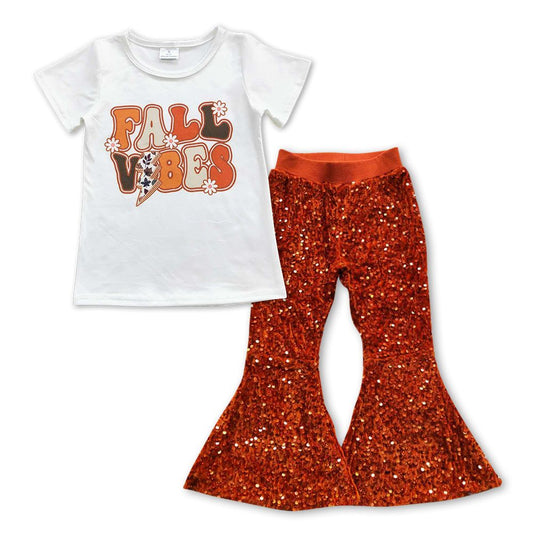 Girls Fall Vibes Outfits Sequined Pants