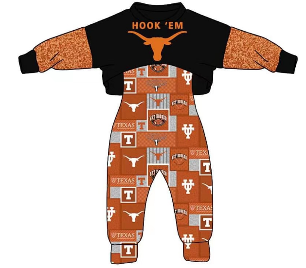 MOQ 3 Custom design Girls TEXAS Hook Outfits kids team clothing