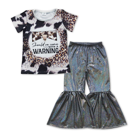 Girls Warning Outfits Satin Pants