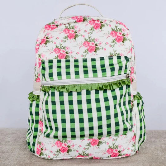 Pre-order BA0218 girls floral Backpack  17 * 13.2 * 5 inches