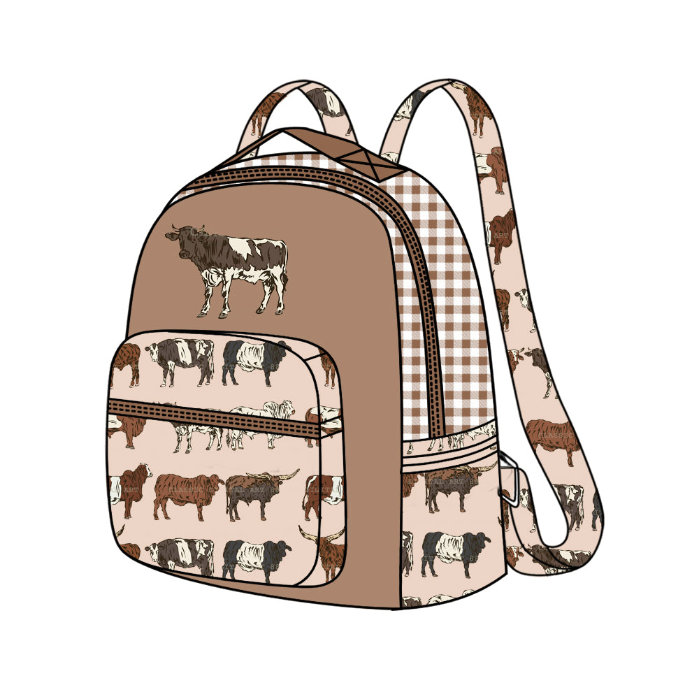 Pre-order BA0269 cow Backpack  17 * 13.2 * 5 inches