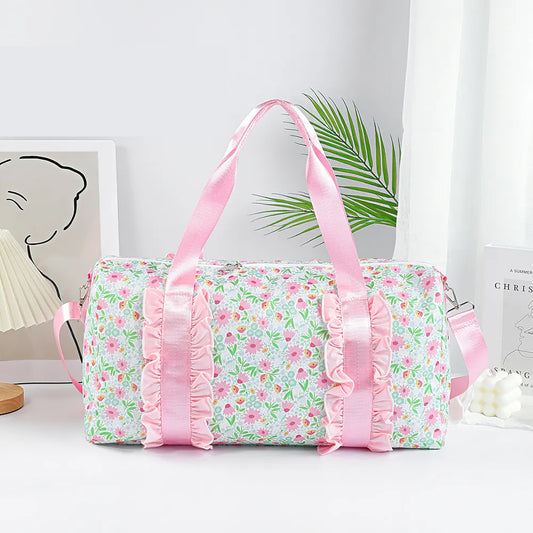 BA0290 pink flower floral handBag 18.5x11.2x7.9 inches