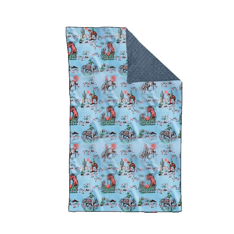 Pre-order BL0150 Baby blue cowboy Blankets ( Deadline August 16 )