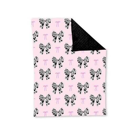 Pre-order BL0157 Baby pink bows Blankets ( Deadline Sept.14 )