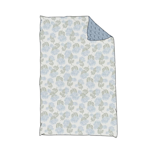 Pre-order BL0190 Baby blue flowers Blankets ( Deadline Dec.11)