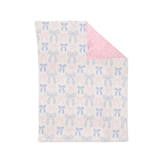 Pre-order BL0191 Baby pink bow Blankets ( Deadline Dec.11)