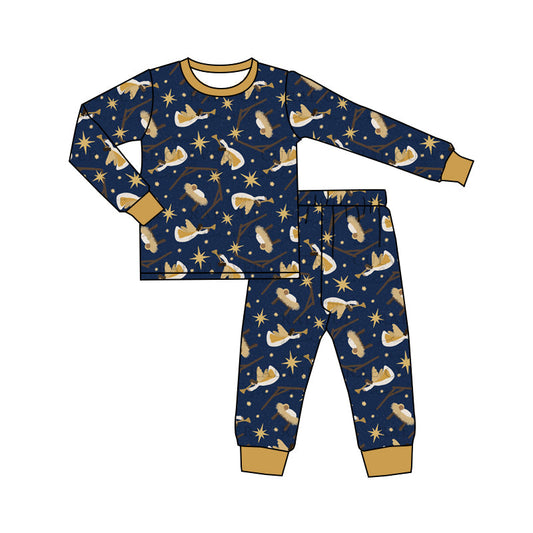 BLP0670--pre order long sleeve Christmas Jesus  boy pajamas