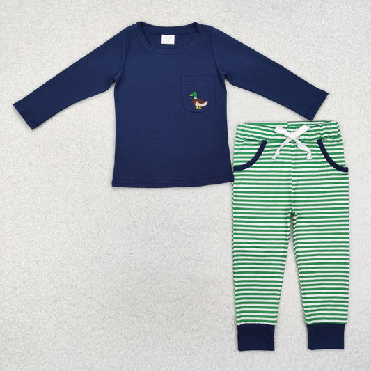 BLP0795 baby Boys navy duck outfits embroidery