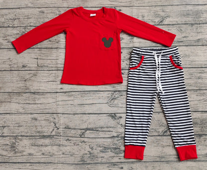 Pre-order BLP0796 baby Boys red cartoon outfits embroidery