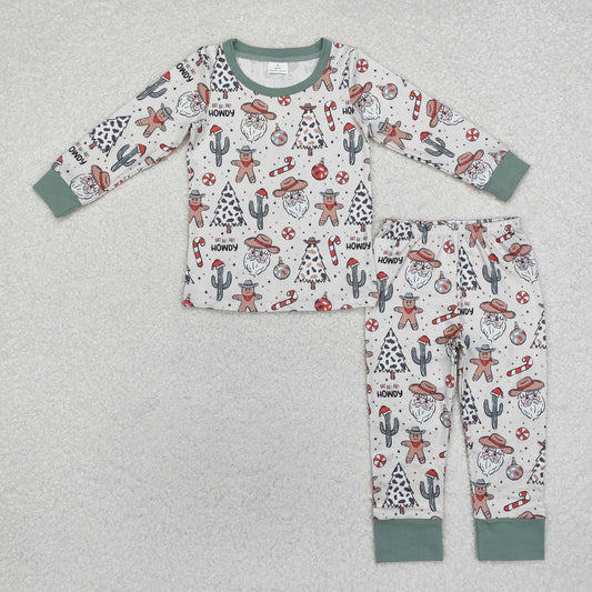 BLP0817 baby Boys Christmas howdy pajamas